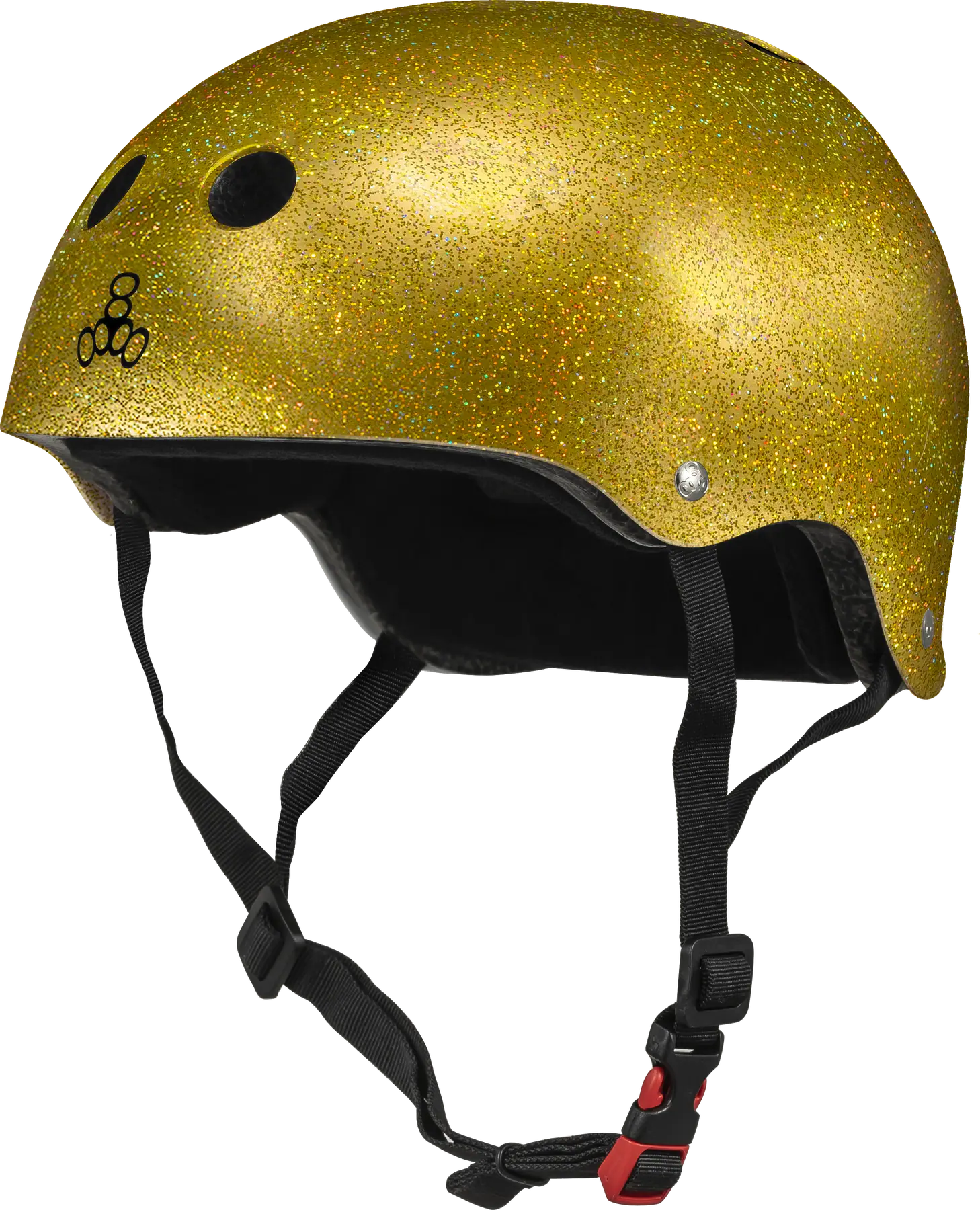 fahrradhelm gold Triple Eight Glitter Sweatsaver Skatehelm (Gold) – Wallride