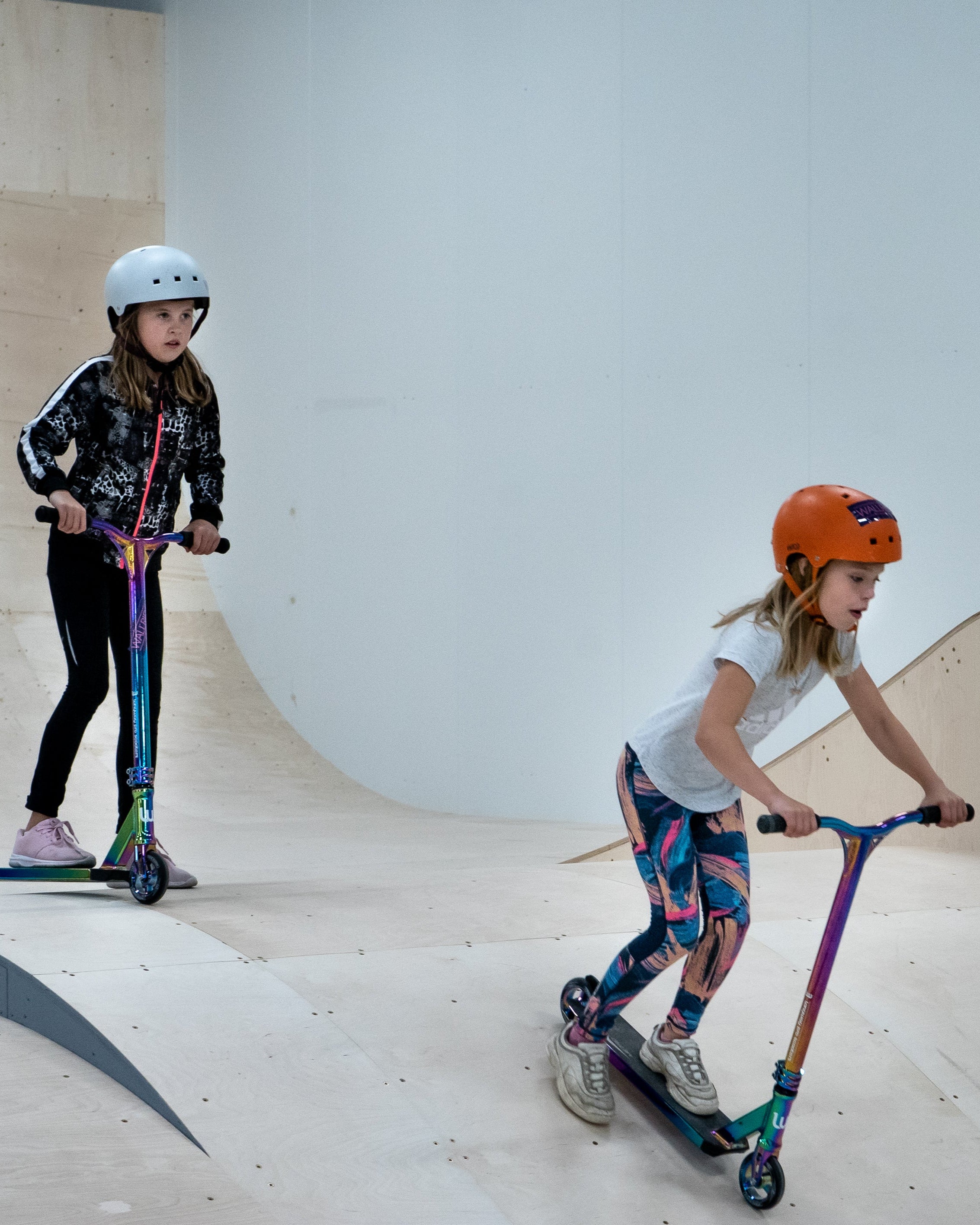 Kickbike inomhus på Wallride i Växjö