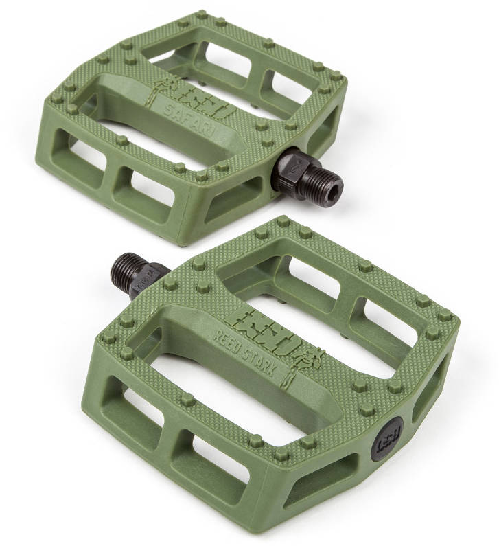 Olive Green Bike Pedals Funn Taipan S MTB Flat Pedals