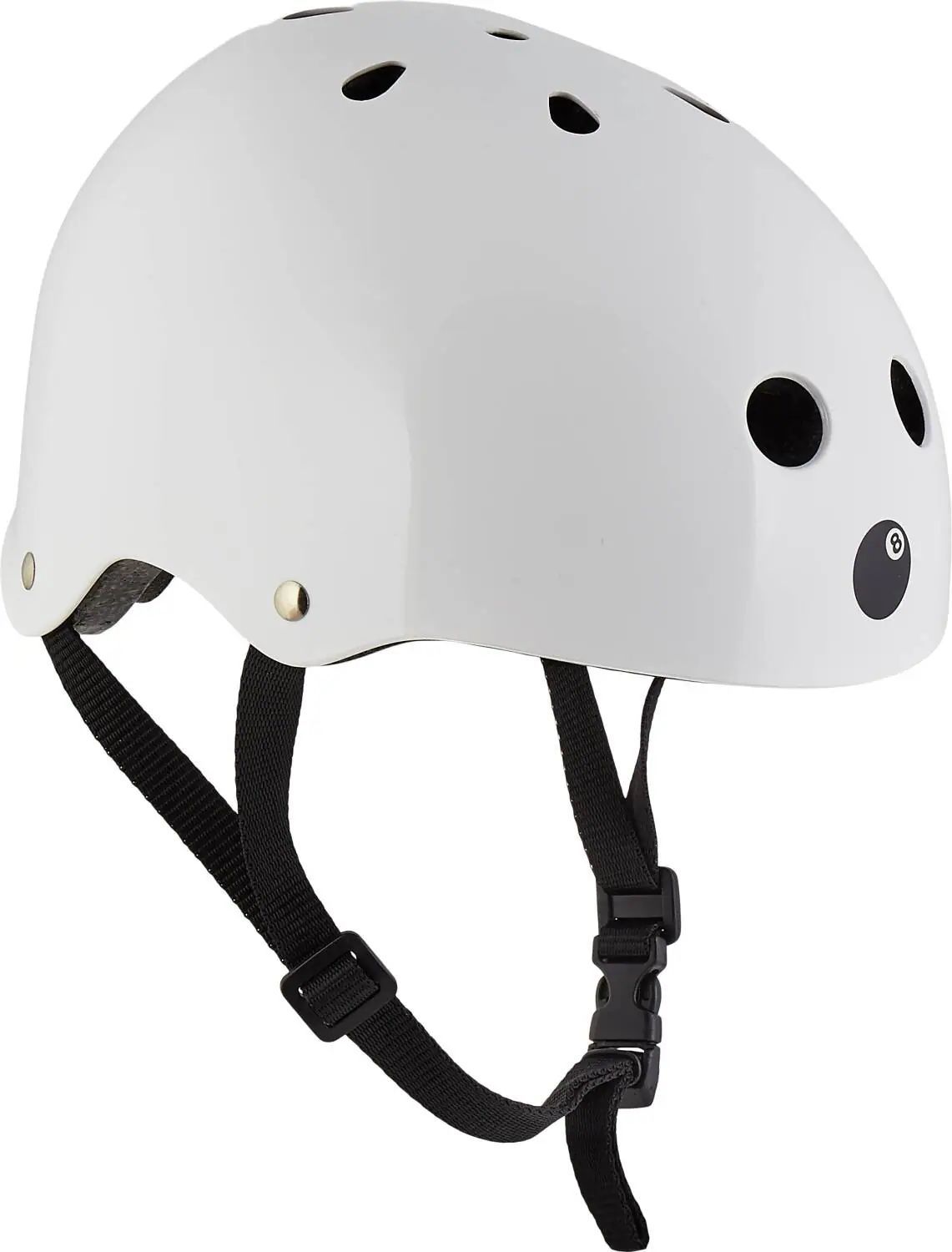 Eight Ball Skate Helmet (White Gloss) – Wallride