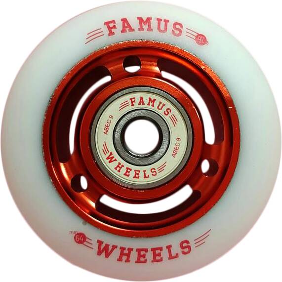Famus 64mm Aggressive Inline Wheel (Röd/Vit)
