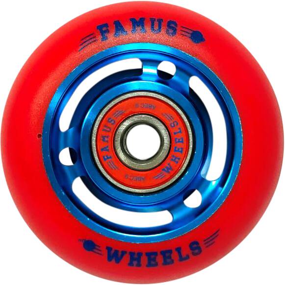 Famus 64mm Aggressive Inline Wheel (Blå/Röd)