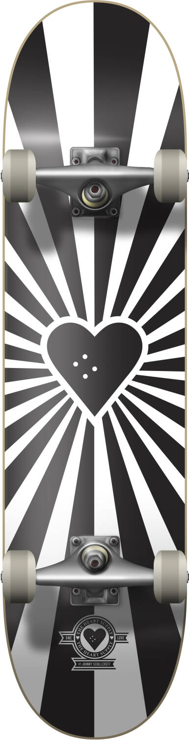 Heart Supply Burst Logo Komplett Skateboard (Svart) -  Wallride
