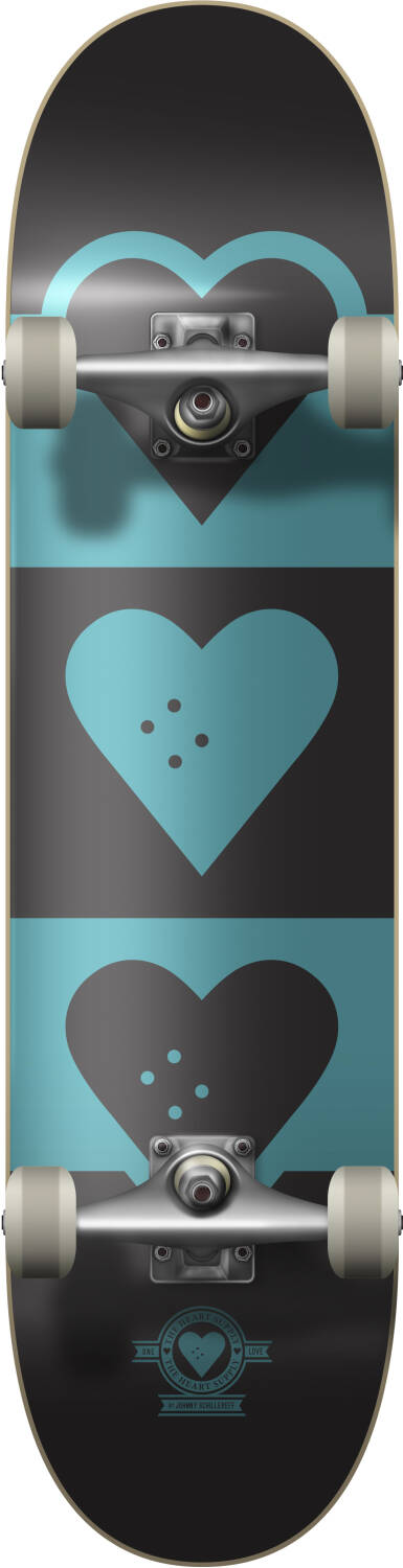 Heart Supply Quadron Logo Komplett Skateboard (Turkos) -  Wallride
