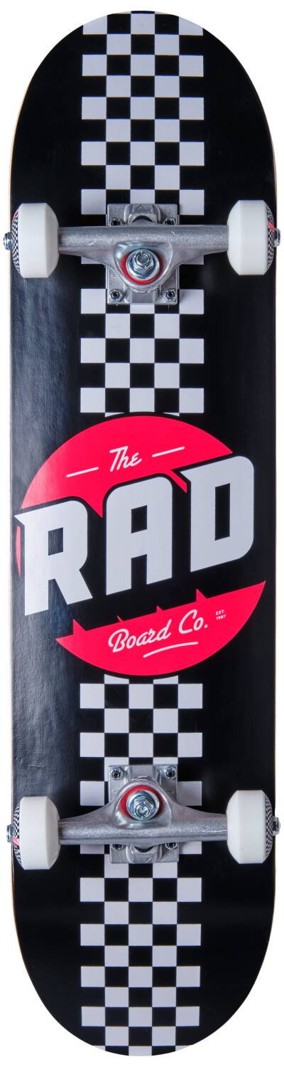 RAD Checker Stripe Komplett Skateboard (Svart) -  Wallride