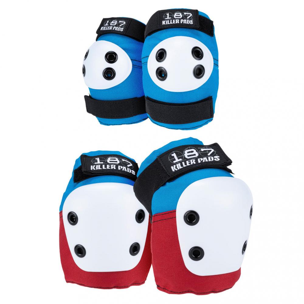 187 Killer pads combo pack (Red/Blue) -  Wallride