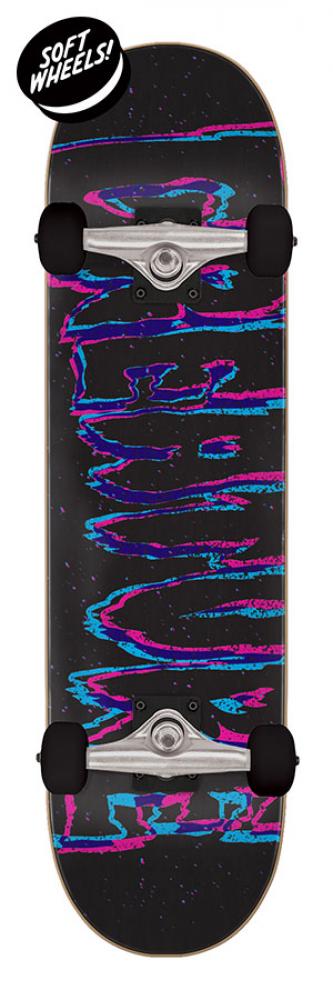 Creature Complete Logo Full 7.75 tum skateboard komplett med svart deck, färgad grafik och mjuka svarta hjul