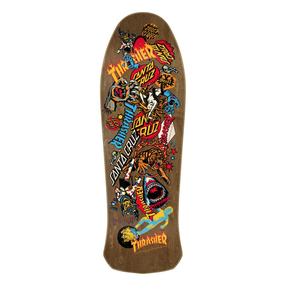 Santa Cruz x Thrasher Deck Thrasher Salba Oops -  Wallride