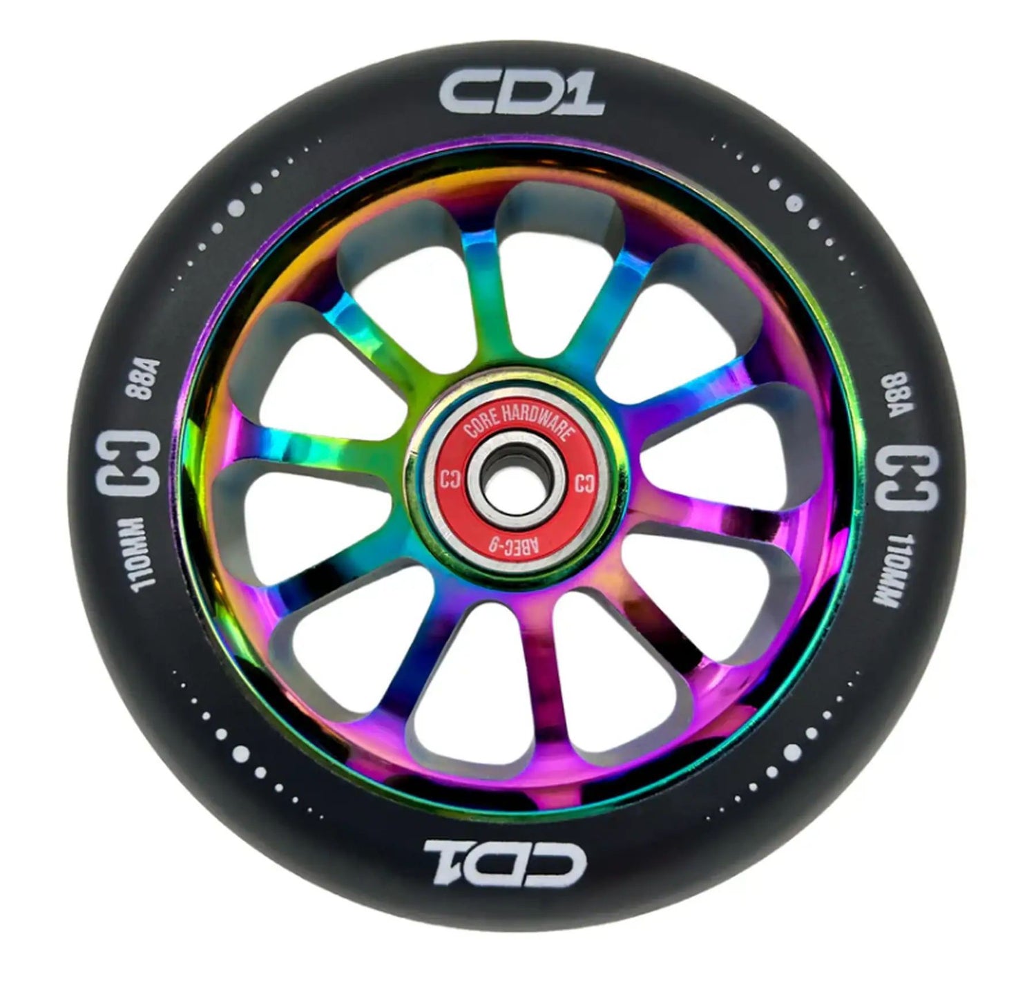 CORE CD1 Sparkcykel Hjul (Svart/Neochrome)