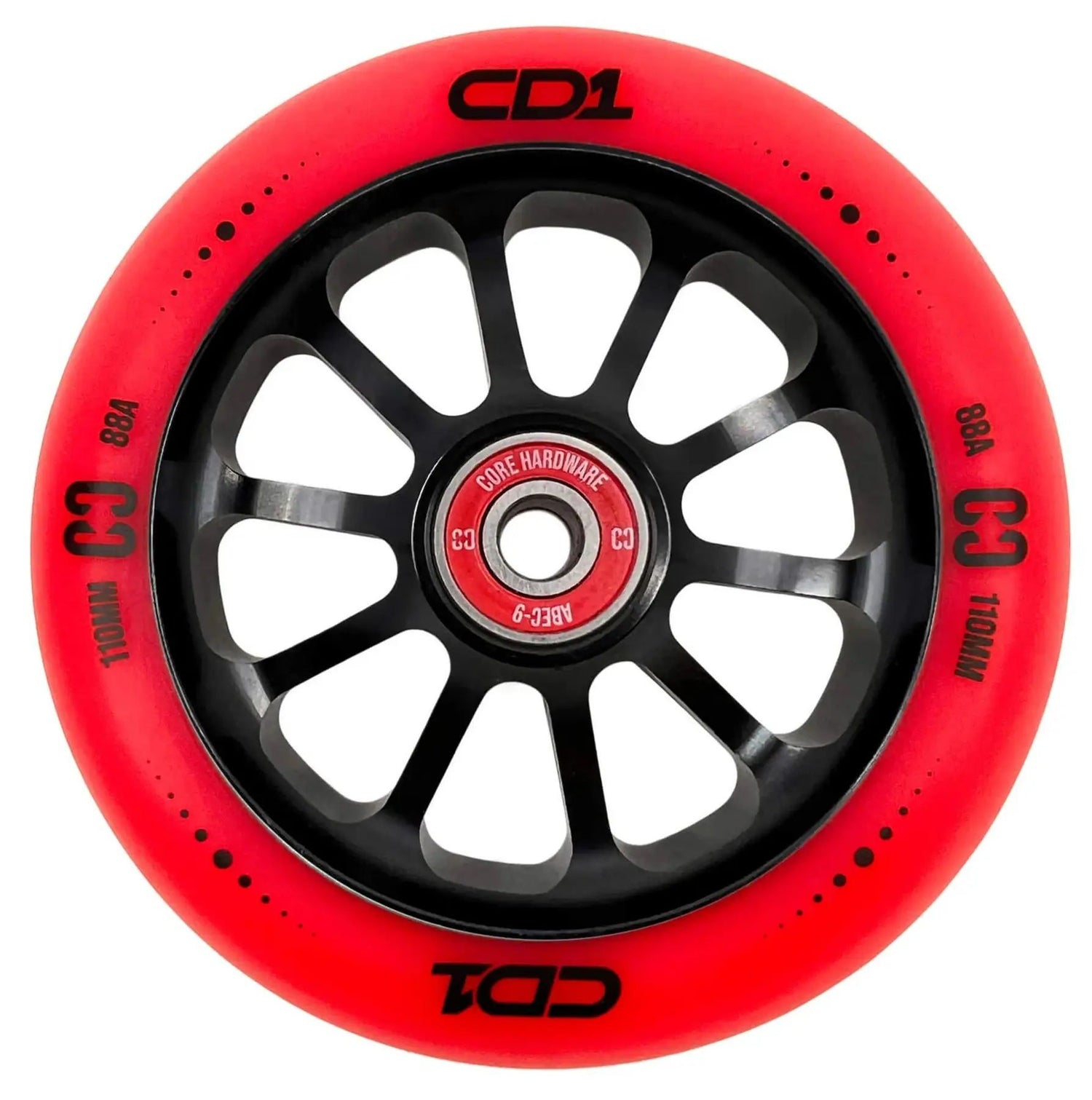 CORE CD1 Sparkcykel Hjul (Röd)