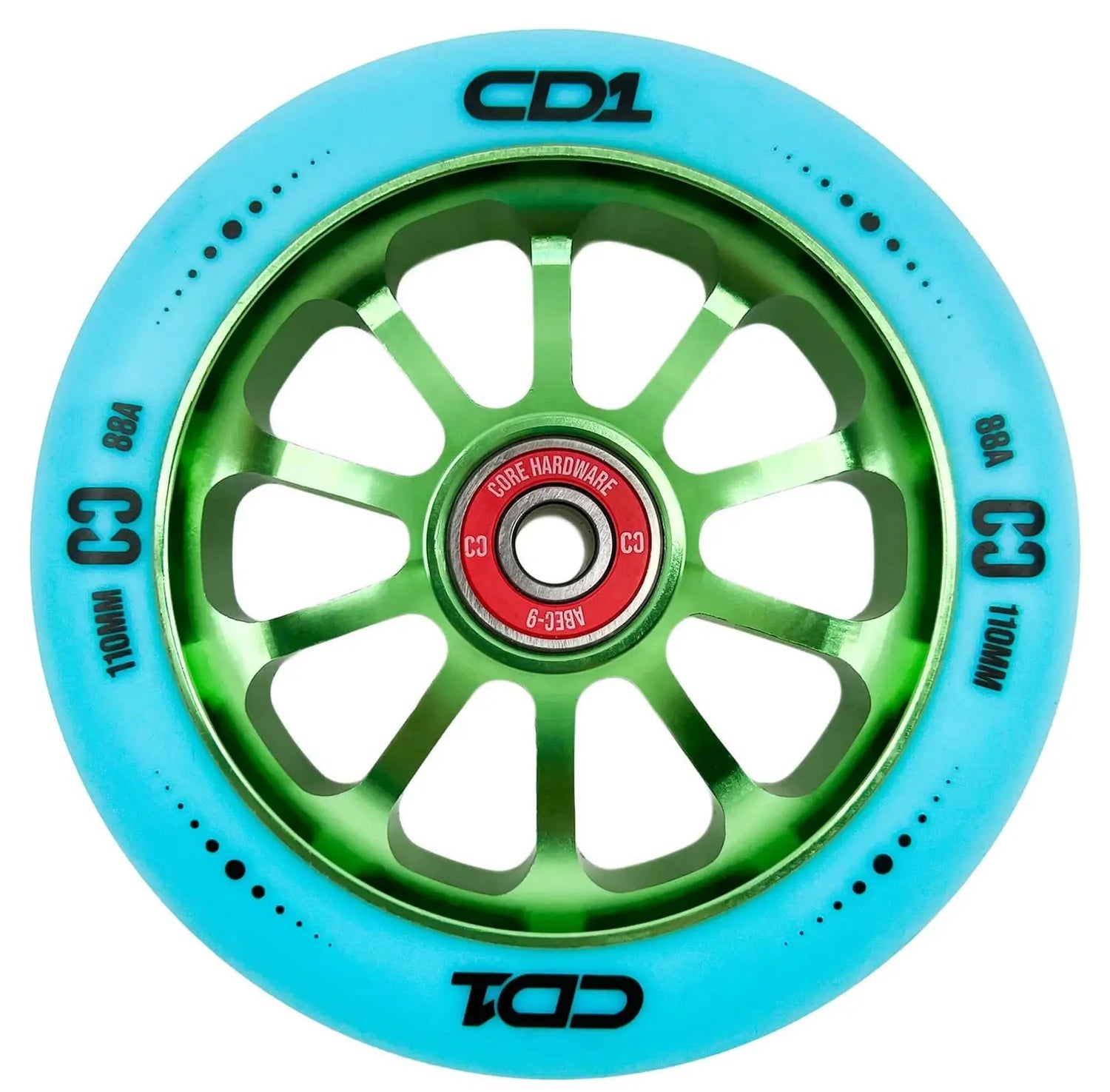 CORE CD1 Sparkcykel Hjul (Blue/Lime)