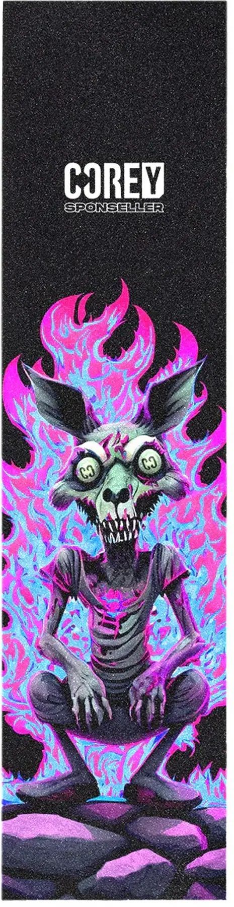 Sponseller Signature griptape för kickbike från Core Corey, designad för optimal grepp och kontroll under åkning. Perfekt för både nybörjare och erfarna åkare som vill förbättra sin prestanda.