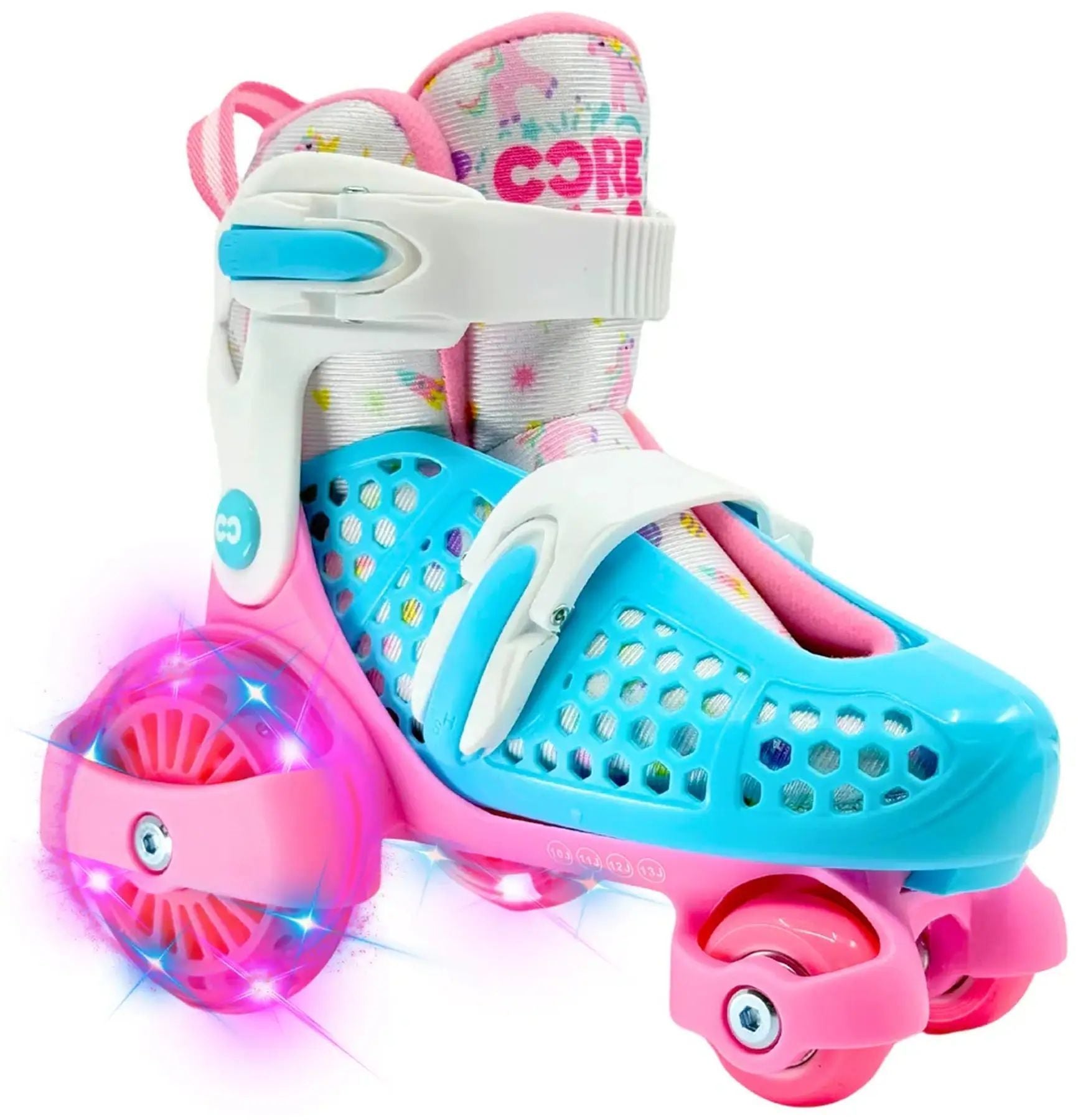 Justerbara rullskridskor för barn med fokus på komfort och stabilitet, perfekta för nybörjare som vill lära sig åka.