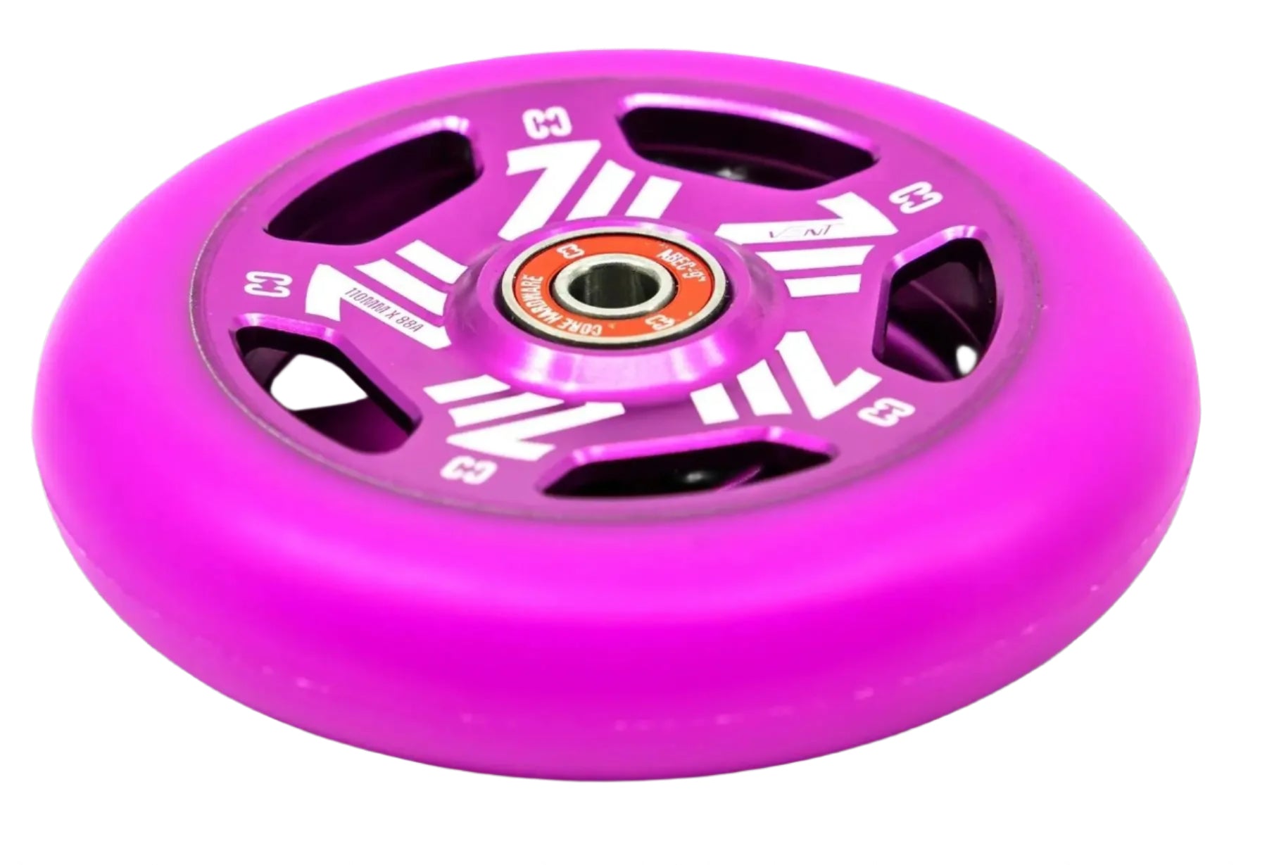 Hjul till CORE Vent Hollow sparkcykel, designade för hög prestanda och hållbarhet, perfekta för åkare som söker smidighet och stabilitet.