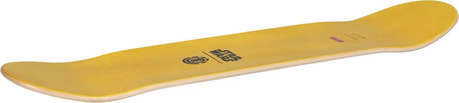 Skateboard deck med Star Wars-tema från Element, perfekt för entusiaster och samlare, med unika grafiska detaljer som hyllar den ikoniska sci-fi serien. Idealisk för både street riding och tricks.