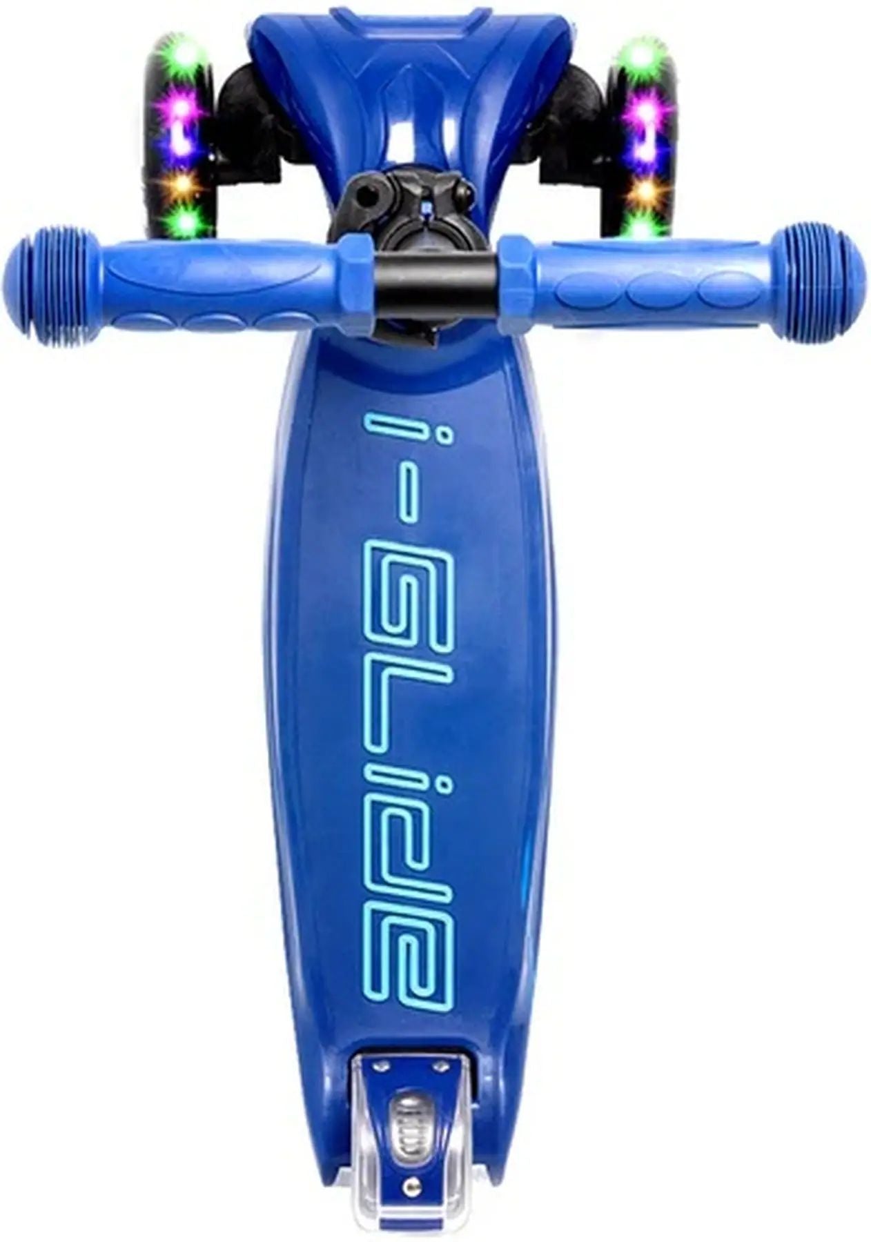 Säkra och roliga trehjuliga sparkcykeln i-Glide, designad för barn, med justerbart styre och lättmanövrerad konstruktion för en bekväm åkupplevelse. Perfekt för utomhuslek och utveckling av balans och koordination.