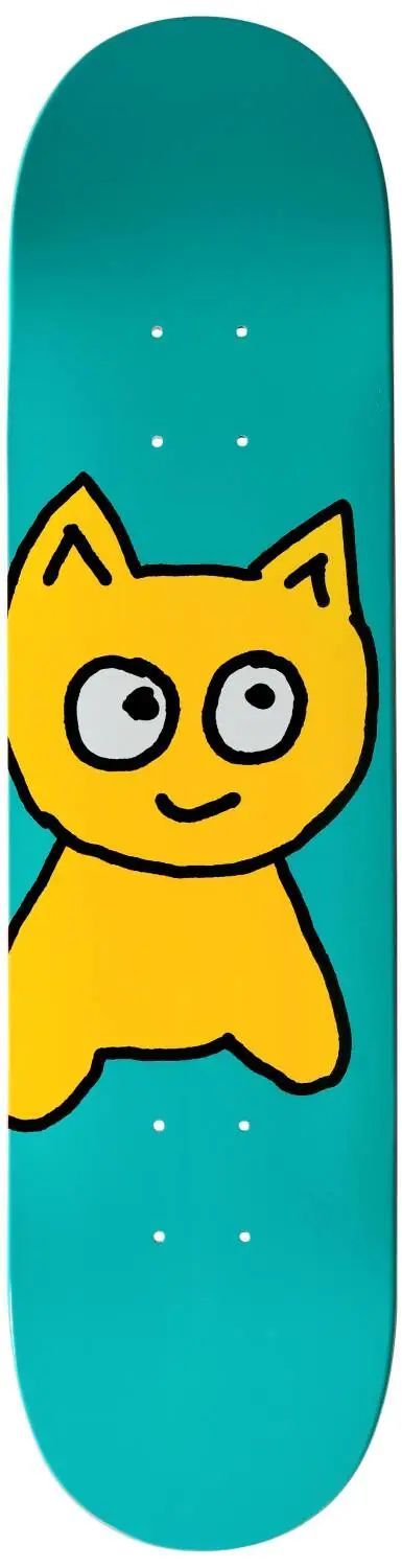 Stort skateboardbräda med kattmotiv, designad för kattälskare och skateboardentusiaster, perfekt för både åkning och som inredning.