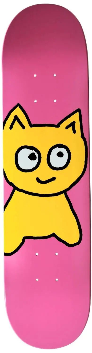 Stort skateboardbräda med kattmotiv, designad för kattälskare och skateboardentusiaster, perfekt för både åkning och som inredning.
