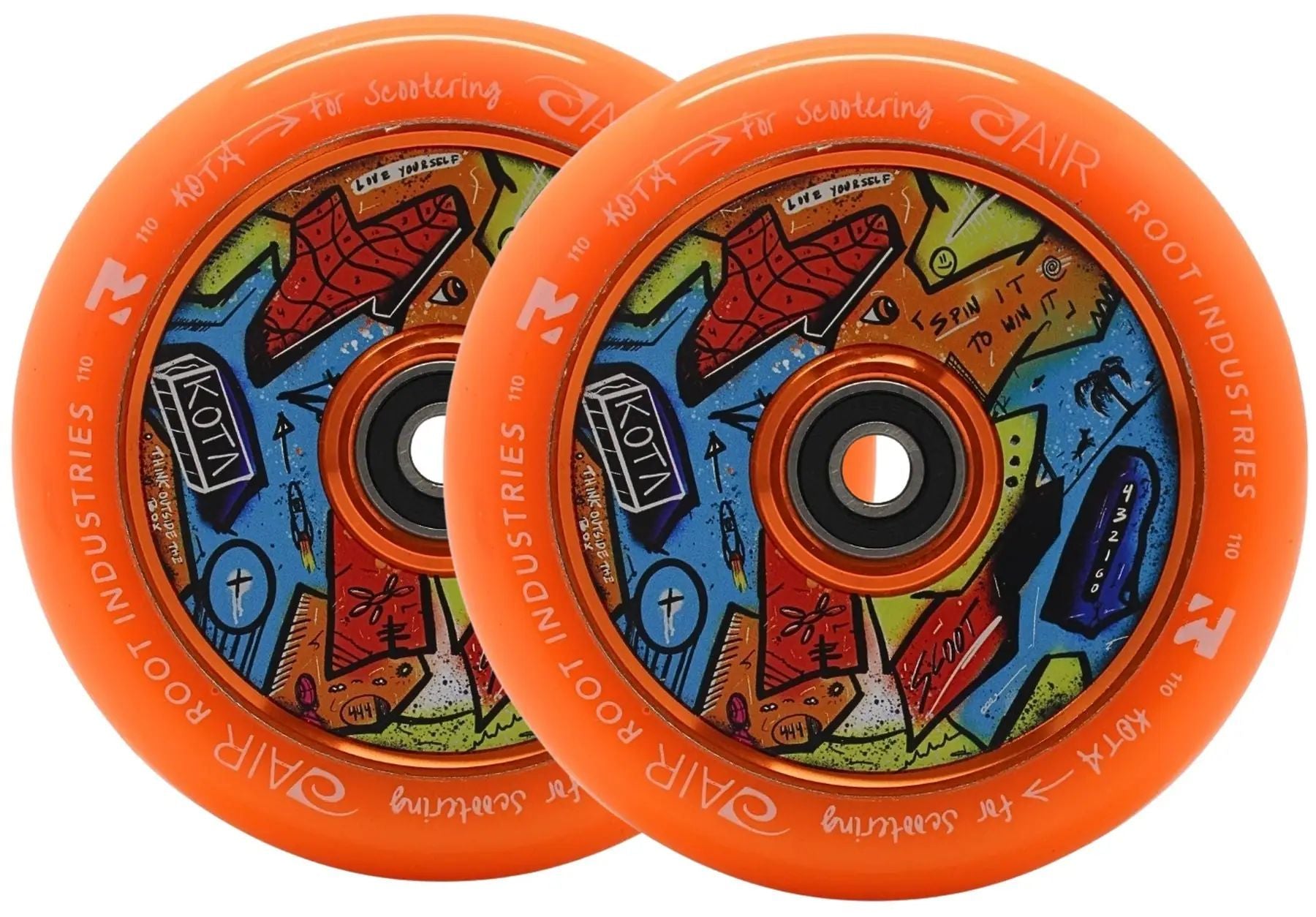 Hjul för trick sparkcykel designade för att förbättra prestanda och stabilitet under åkning, perfekt för både nybörjare och erfarna åkare. Idealisk för tricks och stunts på ramp eller i skatepark. Kompatibel med de flesta trick sparkcyklar.