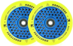 Root Limited edition Honeycore 110mm (Blue/Yellow) framifrån