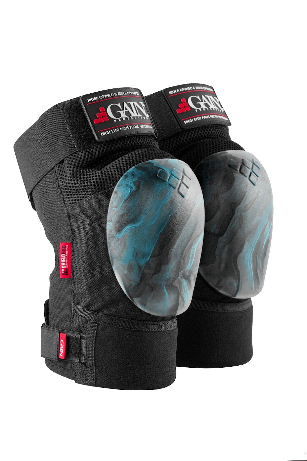 Gain THE SHIELD PRO knee pads (Teal swirl) -  Wallride