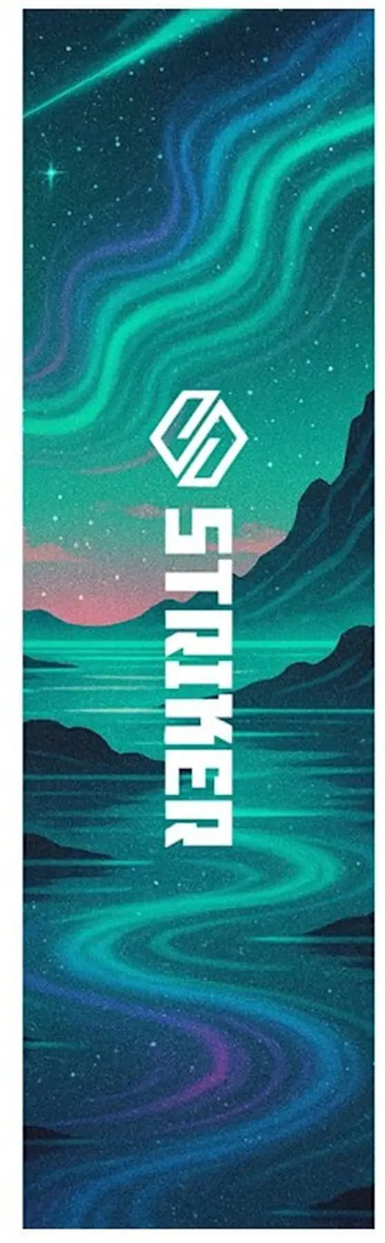 Griptape för Striker Kickbike som förbättrar greppet och åkkomforten, designad för att passa perfekt på kickbikes och scootrar, idealisk för både nybörjare och erfarna åkare.