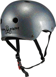 Triple Eight Glitter Sweatsaver Skate Hjälm (Silver) -  Wallride