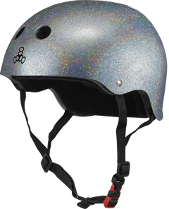 Triple Eight Glitter Sweatsaver Skate Hjälm (Silver) -  Wallride