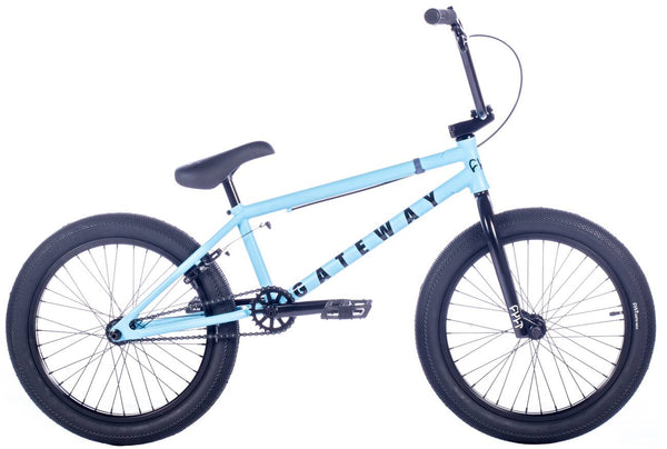 Cult Gateway 20″ 2022 Freestyle BMX Bike (Cavalry Blue) - Wallride