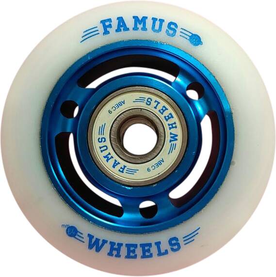Famus 64mm Aggressive Inline Wheel (Blå/Vit)