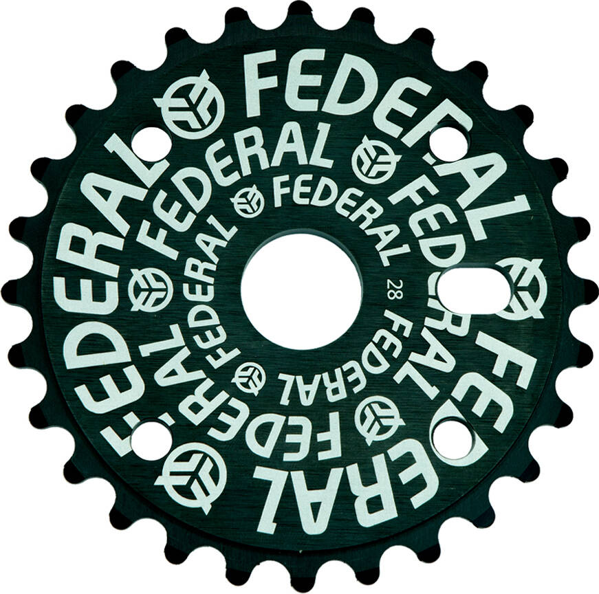 Federal Logo Solid BMX Tandhjul (Svart) -  Wallride