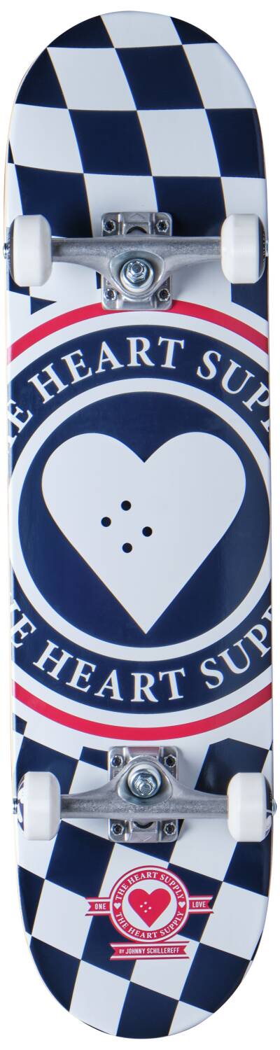 Heart Supply Insignia Check Komplett Skateboard (Blå) -  Wallride