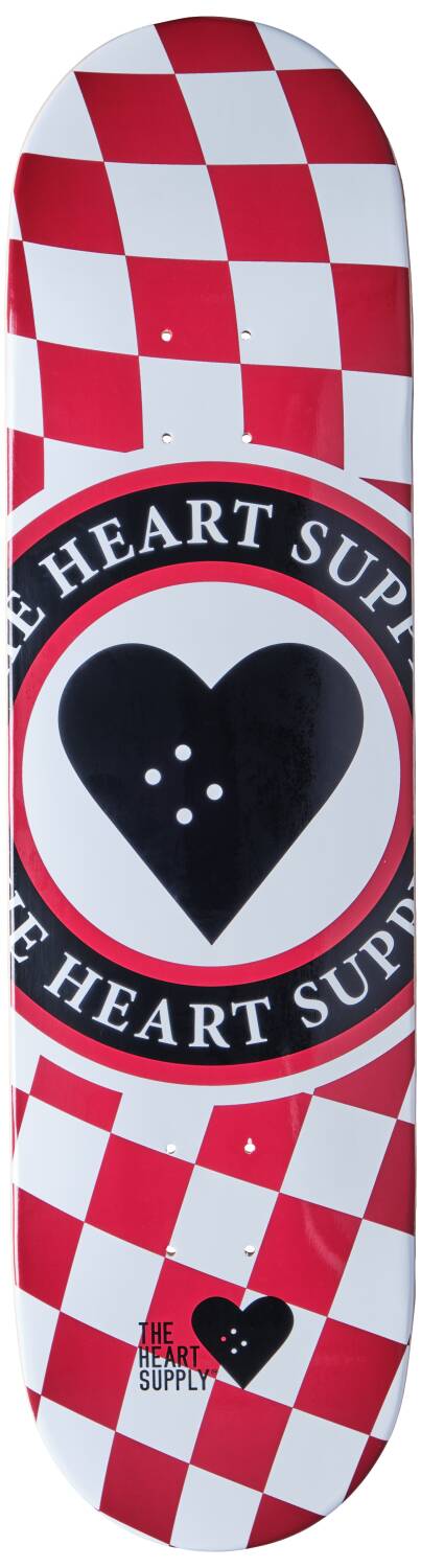 Heart Supply Insignia Check Skateboard Bräda (Röd)