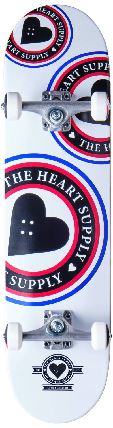Heart Supply Orbit Logo Komplett Skateboard (Vit/Svart/Blå)