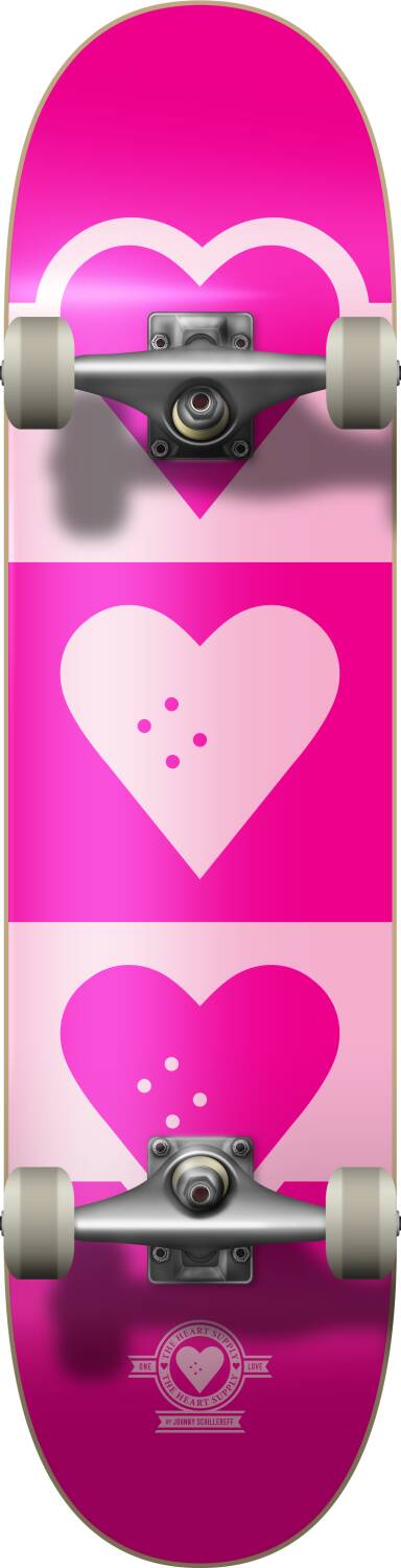 Heart Supply Quadron Logo Komplett Skateboard (Rosa) -  Wallride