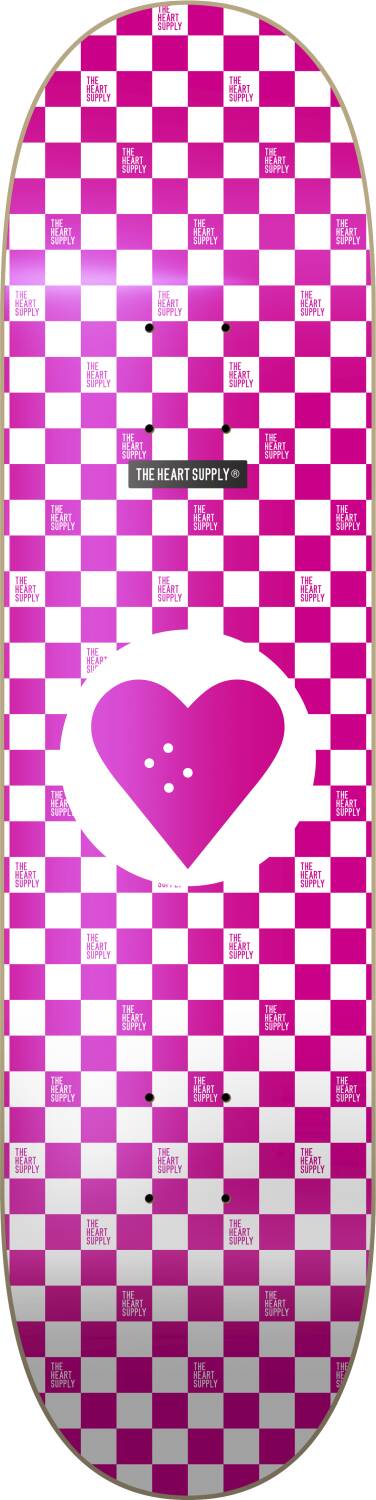 Heart Supply Round Logo Skateboard Bräda (Checks) -  Wallride