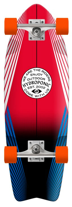 Hydroponic Fish Komplett Cruiser Skateboard (Lines Red)