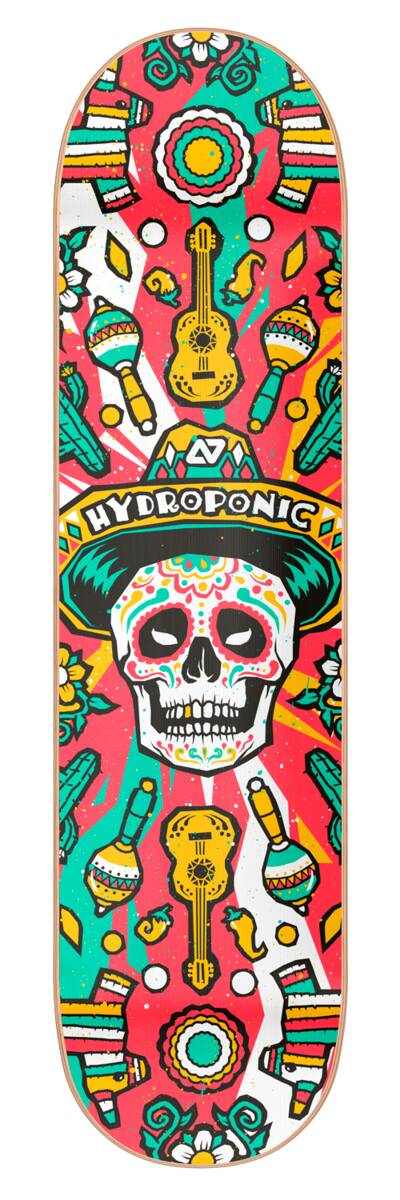 Hydroponic Mexican Skull 2.0 Skateboard Bräda (Red)