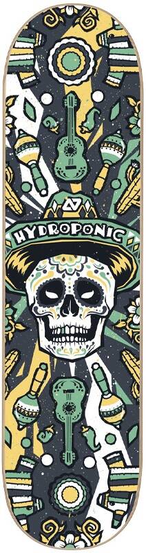 Hydroponic Mexican Skull 2.0 Skateboard Bräda (Black)