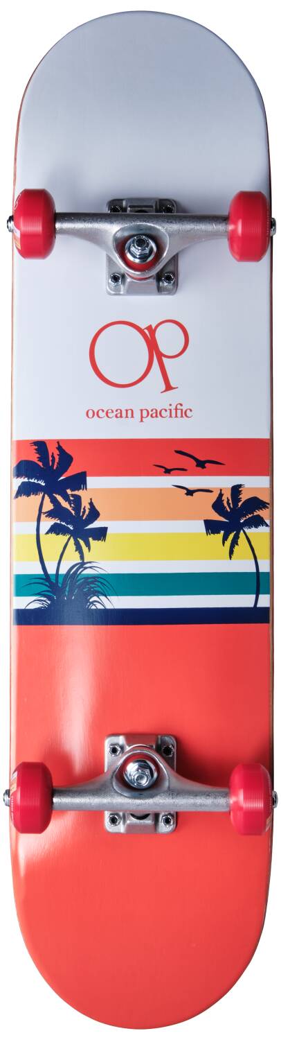 Ocean Pacific Sunset Komplett Skateboard (Vit/Röd)