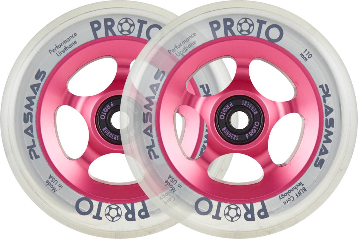 Proto Plasma Sparkcykel Hjul 2-Pack (Neon Pink) -  Wallride
