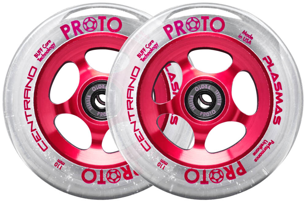 Proto X Centrano Plasma Sparkcykel Hjul 2-Pack (Clear On Red) -  Wallride
