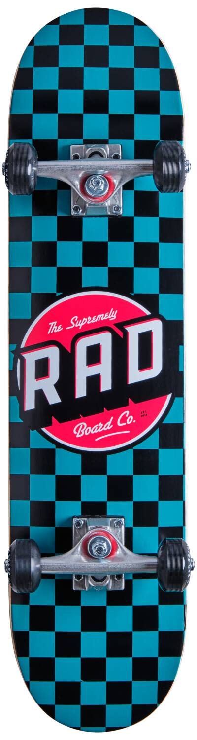 RAD Checkers Komplett Skateboard (Turkos)