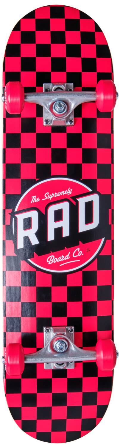 RAD Checkers Komplett Skateboard (Röd) -  Wallride