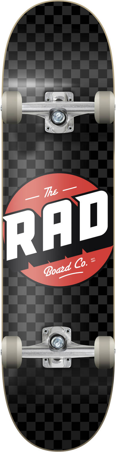 RAD Checkers Progressive Komplett Skateboard (Svart/Grå)