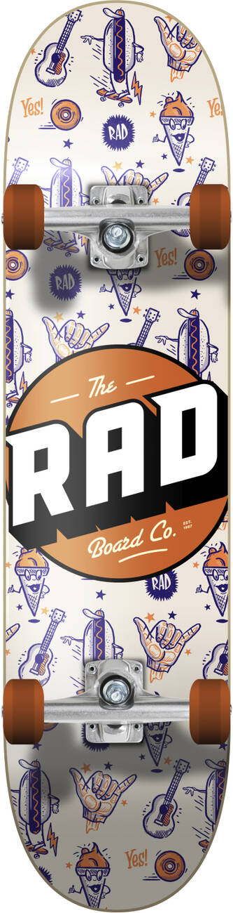 RAD Logo Progressive Komplett Skateboard (Wallpaper)