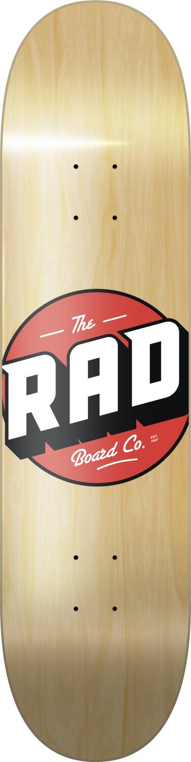 RAD Solid Logo Skateboard Bräda (Natural Maple)