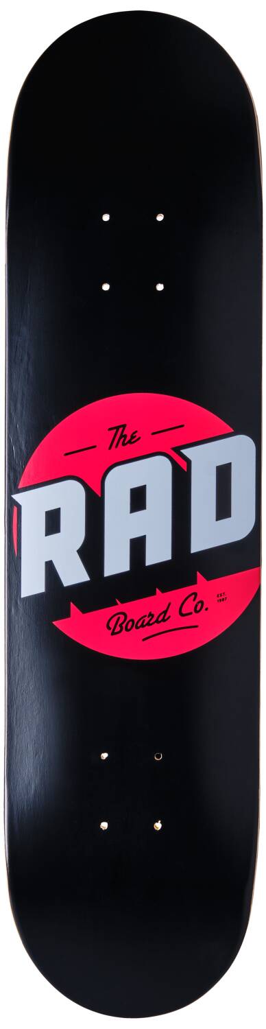RAD Solid Logo Skateboard Bräda (Svart/Röd)