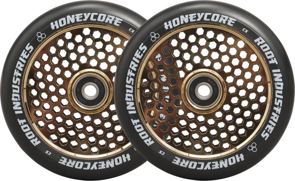 Root Honeycore Svart Komplett 120mm Hjul 2-pack (Gold Rush) -  Wallride