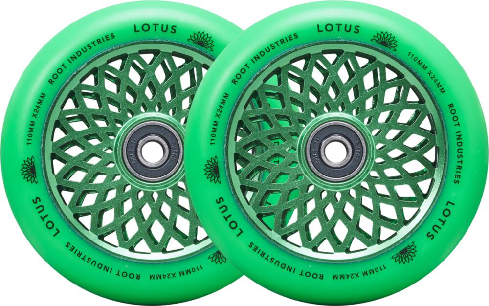 Root Lotus Sparkcykel Hjul 2-Pack (Radiant Green) -  Wallride